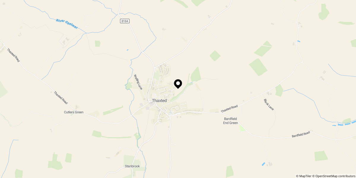 Approximate location of Elers Way, Thaxted, Dunmow, CM6 2FN