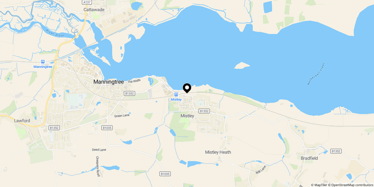 Approximate location of School Lane, Mistley, Manningtree, CO11 1HW