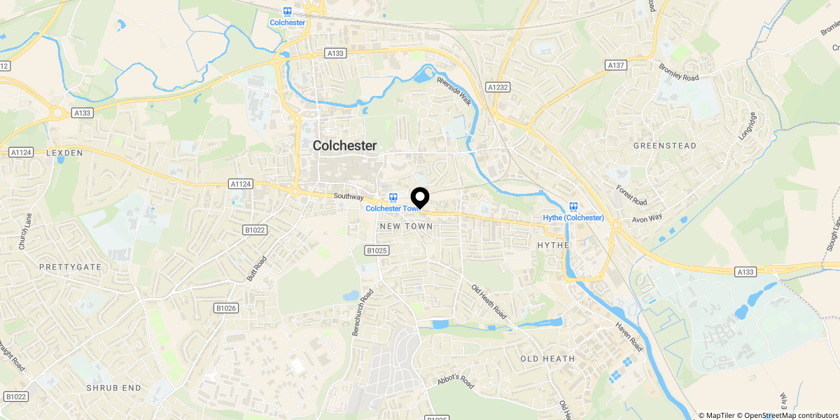 Approximate location of Magdalen Street, Colchester, CO1 2LF