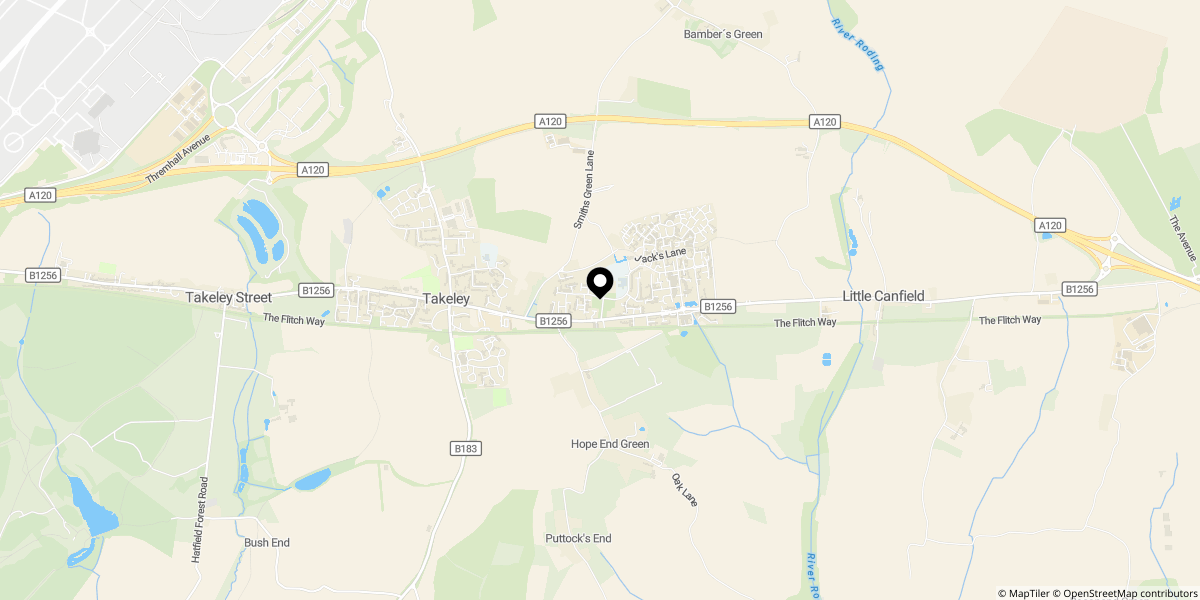 Approximate location of Fleming Road, Little Canfield, Dunmow, CM6 1GH